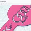 Khuôn tạo hình cà phê logo Audi - Tự in 3D cực chất - Thumbnail 2