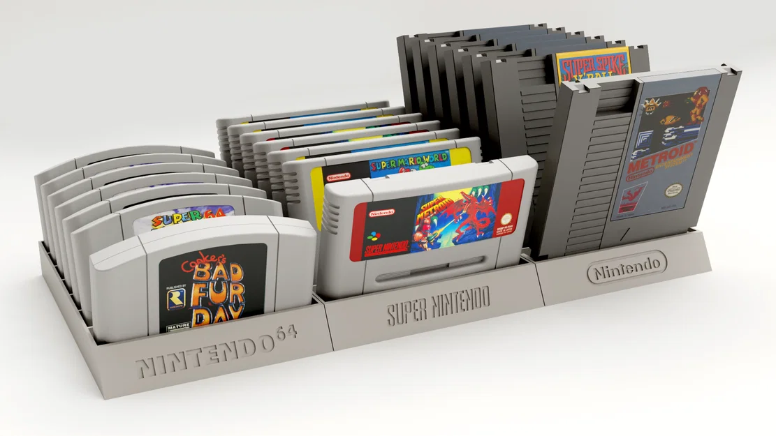 Giá đỡ băng game NES, SNES (PAL&NTSC) và N64 có tùy chọn lật - Image 1