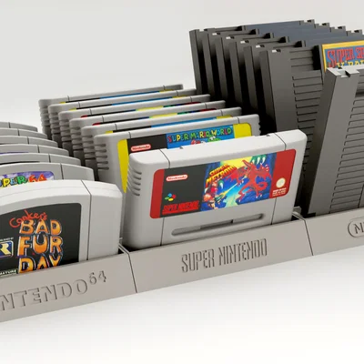 Giá đỡ băng game NES, SNES (PAL&NTSC) và N64 có tùy chọn lật