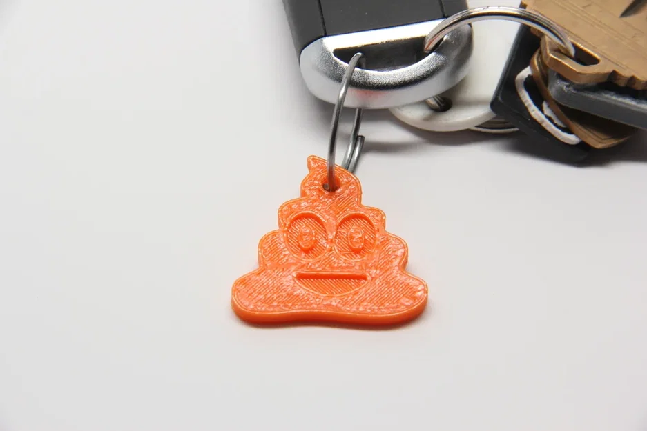 Móc khóa hình biểu tượng cảm xúc Poop ngộ nghĩnh cho chìa khóa - Image 1