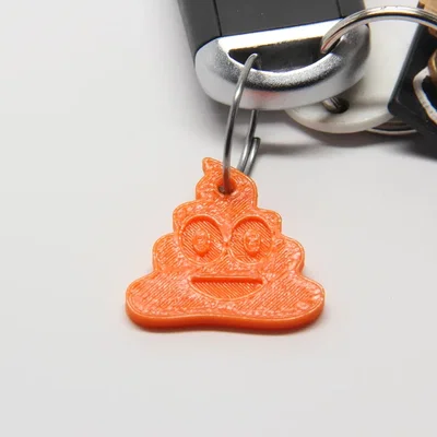 Móc khóa hình biểu tượng cảm xúc Poop ngộ nghĩnh cho chìa khóa