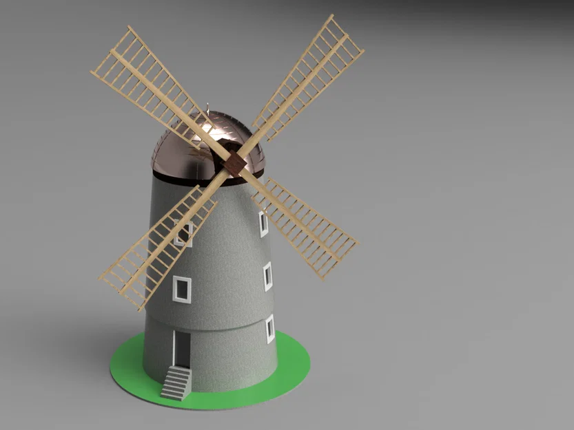 Windmill – Cối xay gió trang trí sân vườn cao 266 mm - Image 1