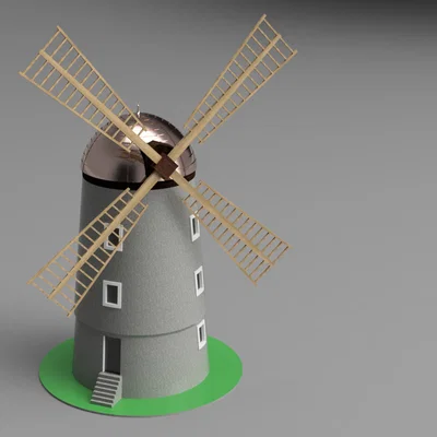 Windmill – Cối xay gió trang trí sân vườn cao 266 mm