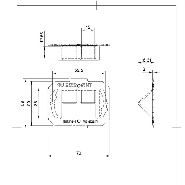 Mặt ốp tường keystone nghiêng 2x Keystone (CAT6/CAT6A) - Image 4