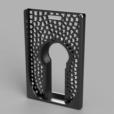 Holder thẻ RSA (badge) với họa tiết Voronoi