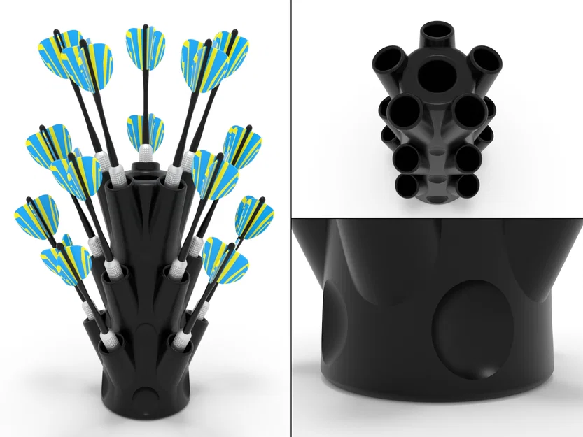 Giá đỡ phi tiêu 3D in - Sức chứa 15 cây cực gọn và chắc chắn - Image 1