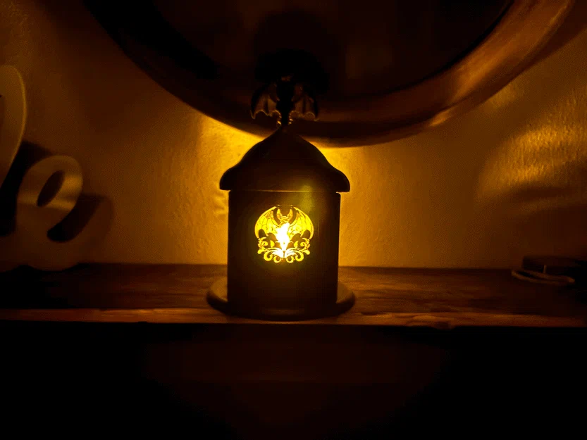 Đèn Halloween-Lamp/Halloween-Lampe (đèn bàn cho nến tealight điện) - Image 8