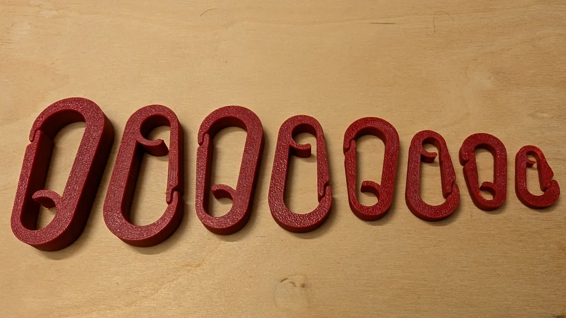 Camping Carabiner 20mm - 55mm (Carabiner cường lực, parametric Freecad) - Image 1