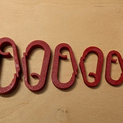 Camping Carabiner 20mm - 55mm (Carabiner cường lực, parametric Freecad)