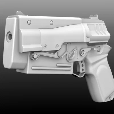 Mô hình súng 10mm Pistol từ game Fallout 4 - In 3D cực chất