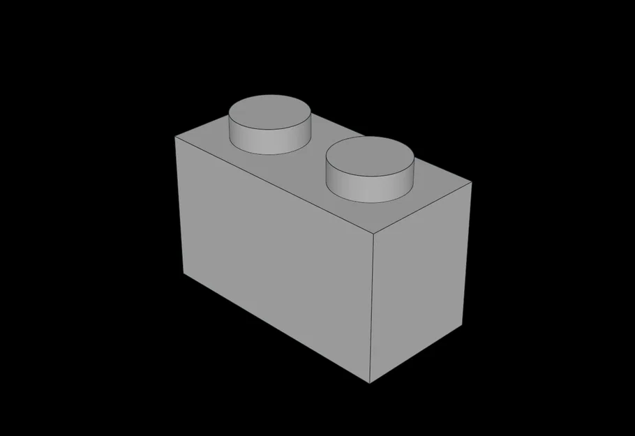 Gạch nhựa 1x2 tương thích Lego (3004.dat) - File in 3D miễn phí - Image 1
