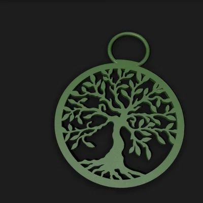 Mặt dây chuyền trang trí Cây Sự Sống (Tree of Life) in 3D độc đáo