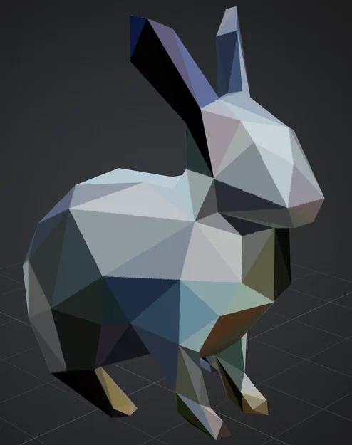 Mô hình chú thỏ Low Poly in 3D cực đẹp và dễ thương - Image 1