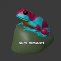 Mô hình ếch 3D trên đá (Frog on a rock) - Thumbnail 6