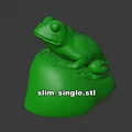 Mô hình ếch 3D trên đá (Frog on a rock) - Thumbnail 8