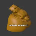 Mô hình ếch 3D trên đá (Frog on a rock) - Thumbnail 9
