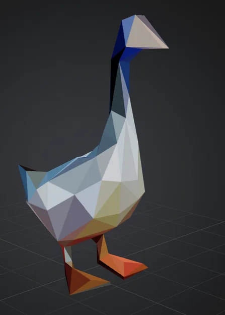 Mô hình chú ngỗng Low Poly trang trí bàn làm việc cực đẹp - Image 1