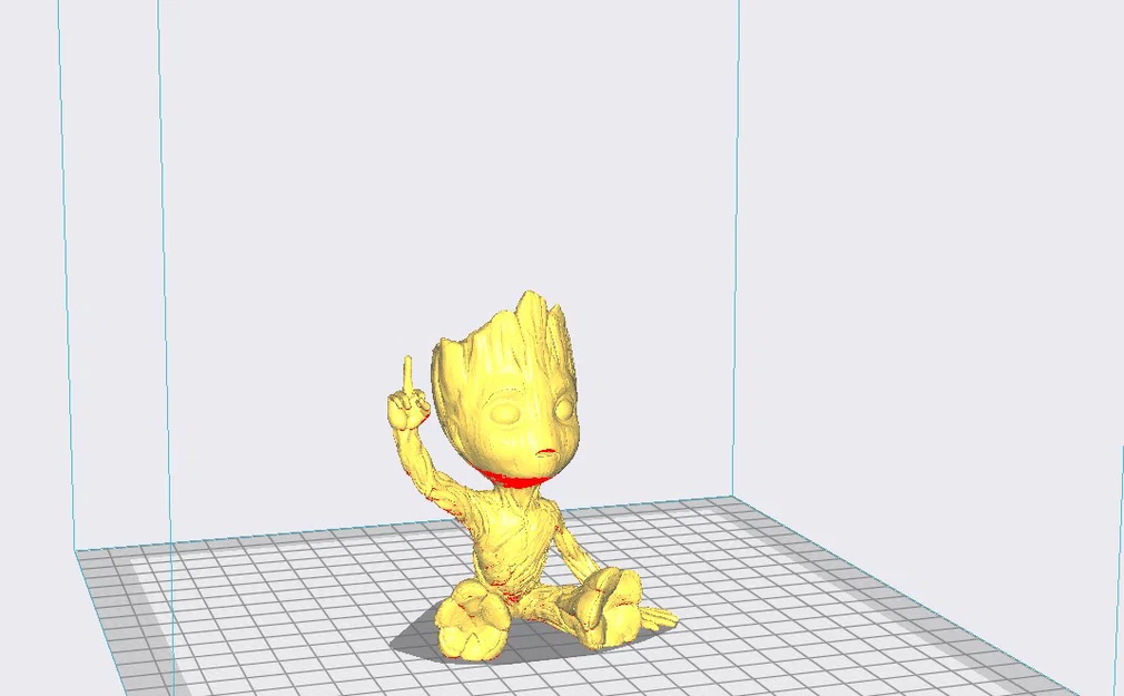 Chậu cây 3D Baby Groot phong cách ngón tay giữa cực chất - Image 1