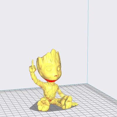 Chậu cây 3D Baby Groot phong cách ngón tay giữa cực chất