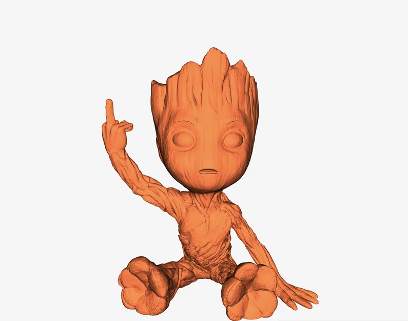 Chậu cây Baby Groot giơ ngón giữa (Middle Finger) V2 - Image 3