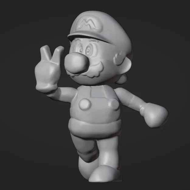 Mô hình 3D Super Mario 64 cổ điển - In 3D tượng Mario cực đẹp - Image 1