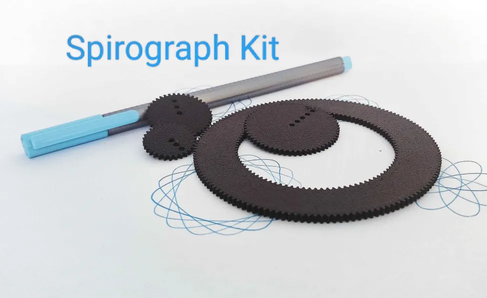 Bộ dụng cụ vẽ hình học Spirograph (Spirographic Kit) in 3D - Image 1
