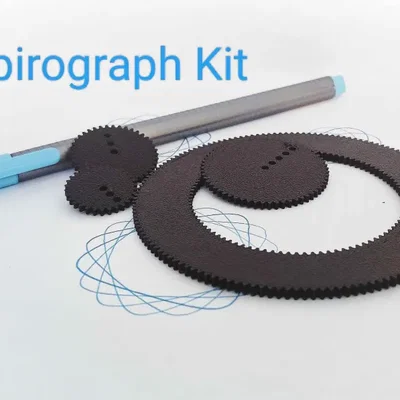 Bộ dụng cụ vẽ hình học Spirograph (Spirographic Kit) in 3D
