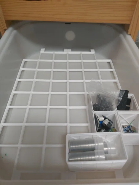 Khung đế Gridfinity tối giản cho hộc kéo IKEA Trofast - Image 1