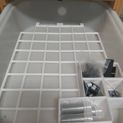 Khung đế Gridfinity tối giản cho hộc kéo IKEA Trofast