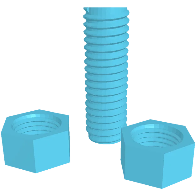 Bộ mô hình ốc vít và đai ốc (Nuts and Bolts) in 3D tiện lợi - Image 1