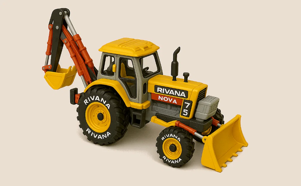 Máy Kéo Thời Liên Xô Màu Vàng Kèm Tay Đào (Backhoe) - Image 1