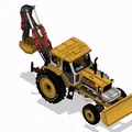 Máy Kéo Thời Liên Xô Màu Vàng Kèm Tay Đào (Backhoe) - Thumbnail 2