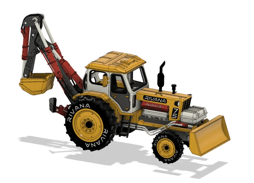Máy Kéo Thời Liên Xô Màu Vàng Kèm Tay Đào (Backhoe) - Image 3