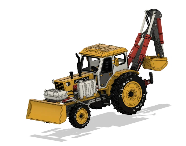 Máy Kéo Thời Liên Xô Màu Vàng Kèm Tay Đào (Backhoe) - Image 4
