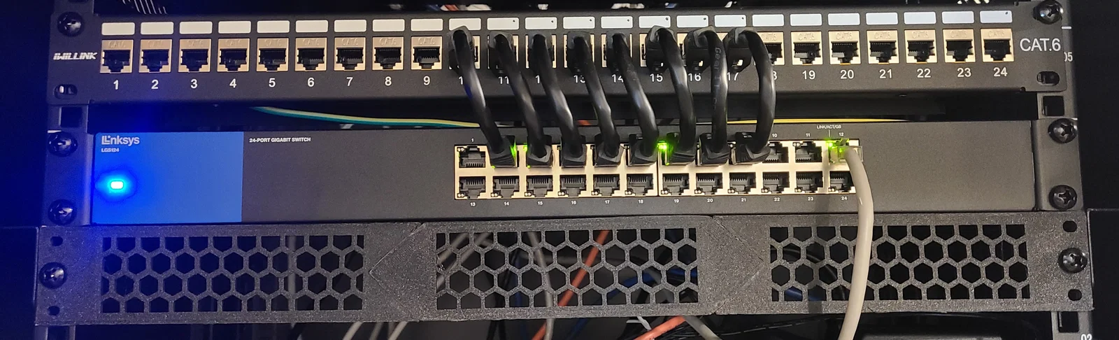 Tấm che tủ rack server 19" 1U (Hexagon) - Image 1