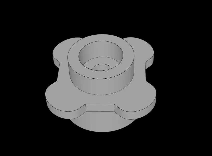 Mẫu in 3D Plate 1x1 Round with Tabs tương thích Lego - Image 1