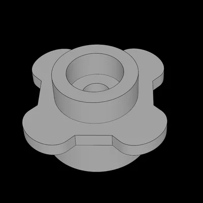 Mẫu in 3D Plate 1x1 Round with Tabs tương thích Lego
