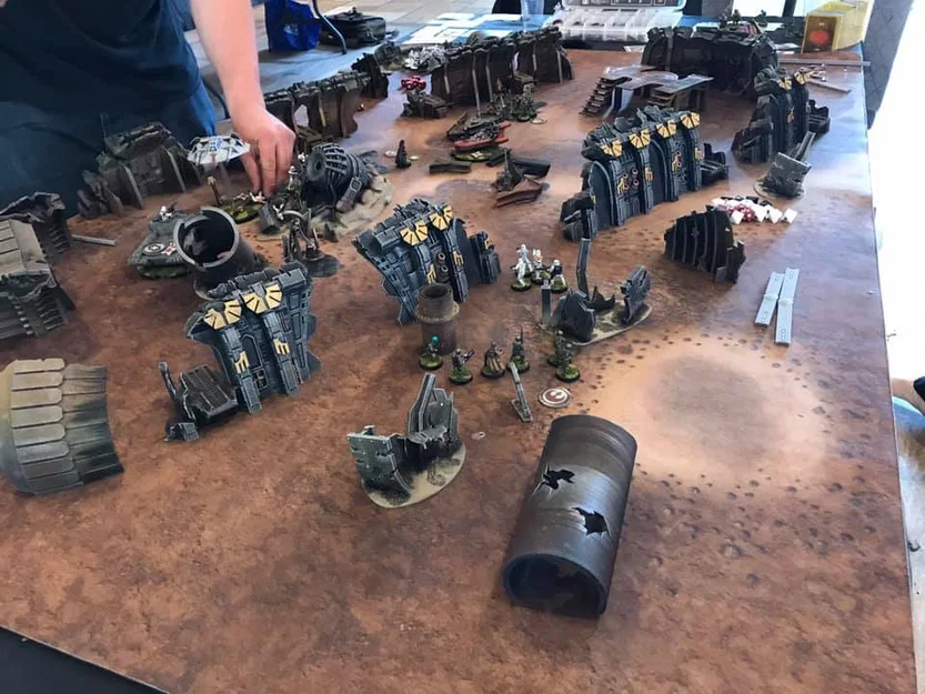 Bộ 18 Mô Hình Địa Hình Đổ Nát Rubble Terrain Cho Wargame Sci-Fi - Image 1