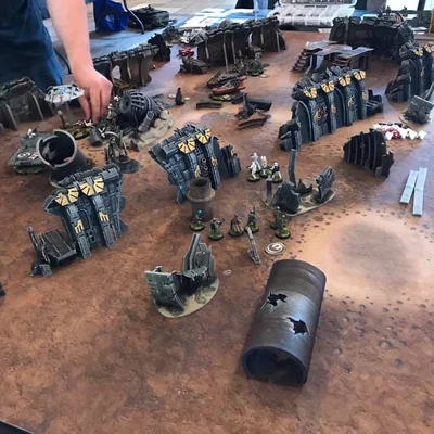 Bộ 18 Mô Hình Địa Hình Đổ Nát Rubble Terrain Cho Wargame Sci-Fi