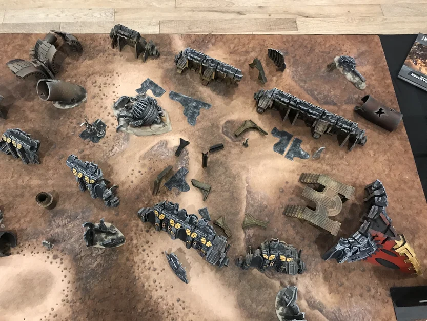 Bộ 18 Mô Hình Địa Hình Đổ Nát Rubble Terrain Cho Wargame Sci-Fi - Image 3