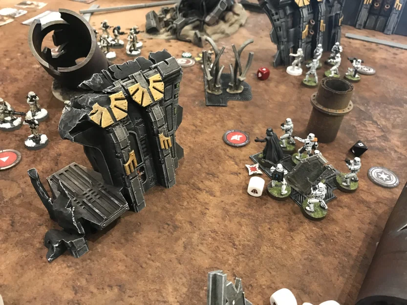 Bộ 18 Mô Hình Địa Hình Đổ Nát Rubble Terrain Cho Wargame Sci-Fi - Image 5