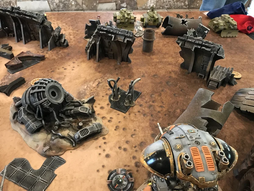 Bộ 18 Mô Hình Địa Hình Đổ Nát Rubble Terrain Cho Wargame Sci-Fi - Image 6
