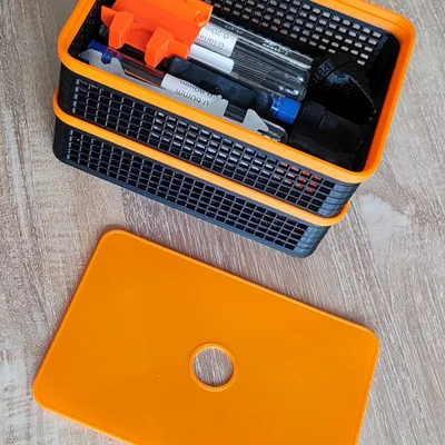 Hộp đựng phụ kiện máy in, xếp chồng được kèm nắp