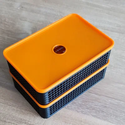 Hộp đựng phụ kiện máy in, xếp chồng được kèm nắp