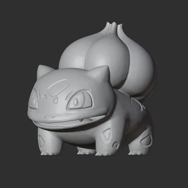 Mô hình 3D Pokemon Bulbasaur sắc nét – Tải file STL miễn phí - Image 1