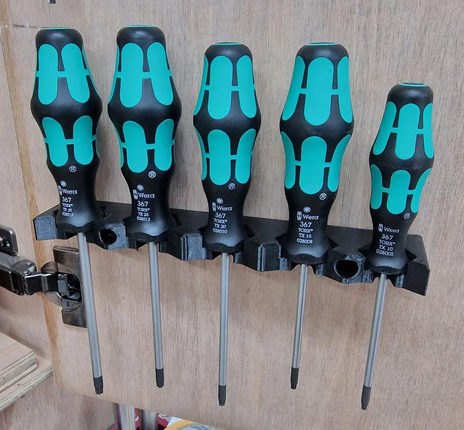 Giá treo/Organizer tường cho tua vít Wera Kraftform (3D printed) - Image 3