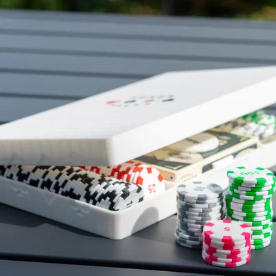 Bộ poker du lịch đa màu – Travel Edition (print in place)