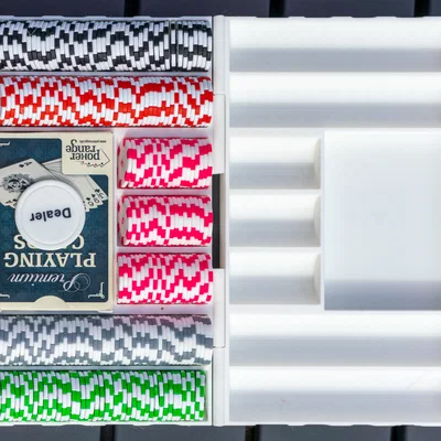 Bộ poker du lịch đa màu – Travel Edition (print in place)