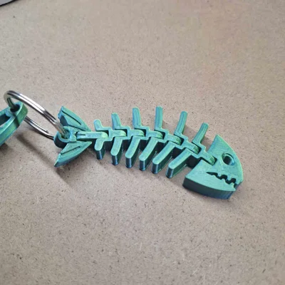 Móc khóa xương cá mập in 3D linh hoạt độc đáo