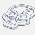 Mô hình trang trí hình đầu lâu 2D Skull đơn giản, dễ in 3D - Thumbnail 3